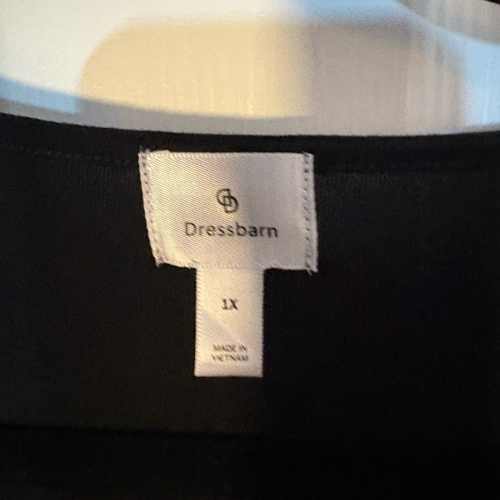 Dressbarn Black Twist Front Blouse - Picture 3 of 8